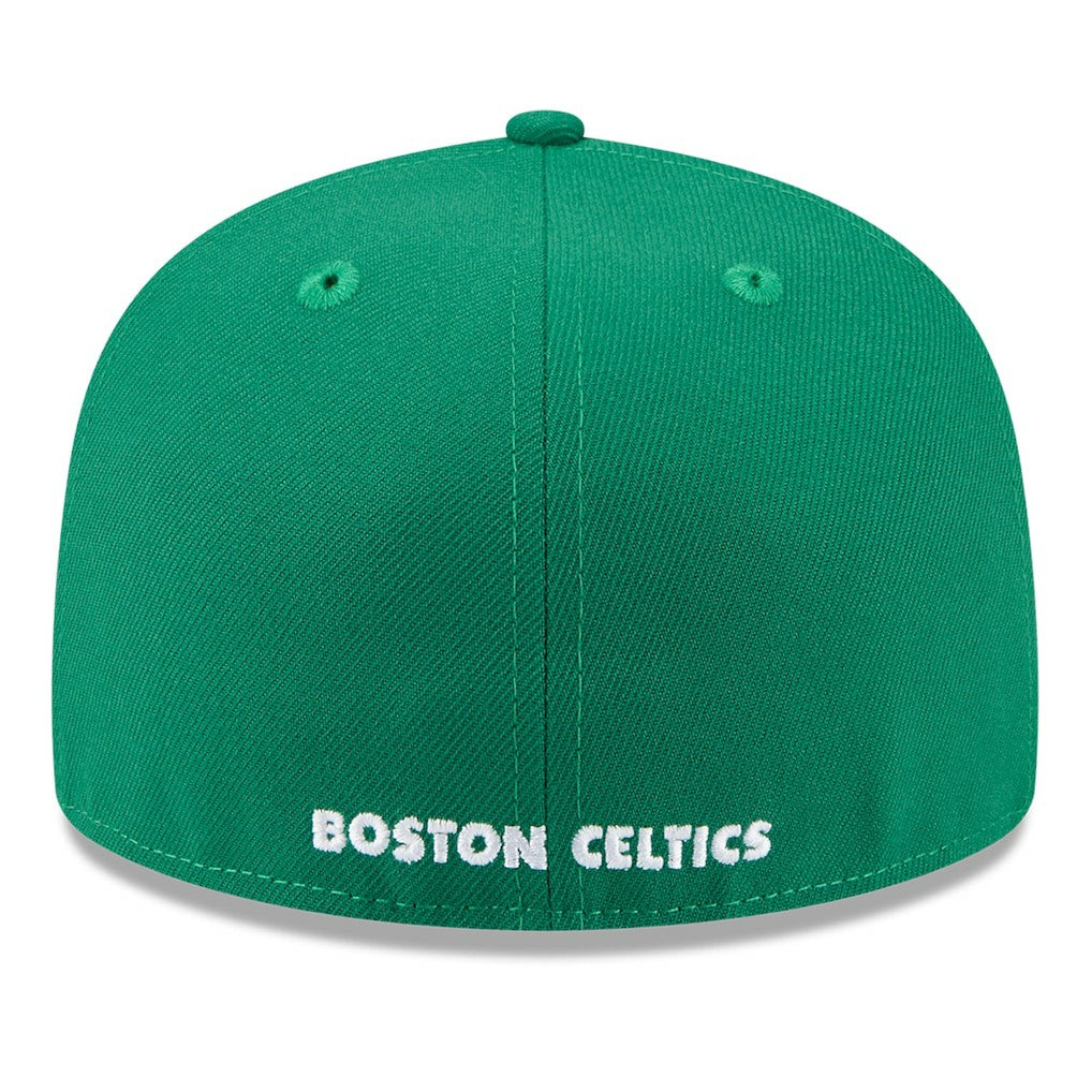 Boston Celtics 2025 NBA Tip Off Split Panel 59FIFTY Fitted Hat White/Kelly Green | New Era Near Me