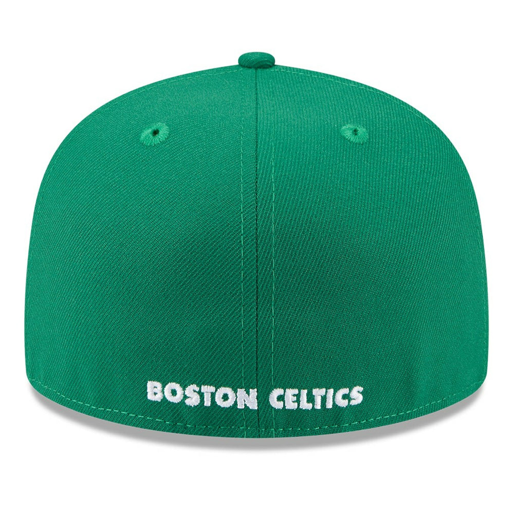 Boston Celtics 2025 NBA Tip Off Split Panel 59FIFTY Fitted Hat White/Kelly Green | New Era Near Me