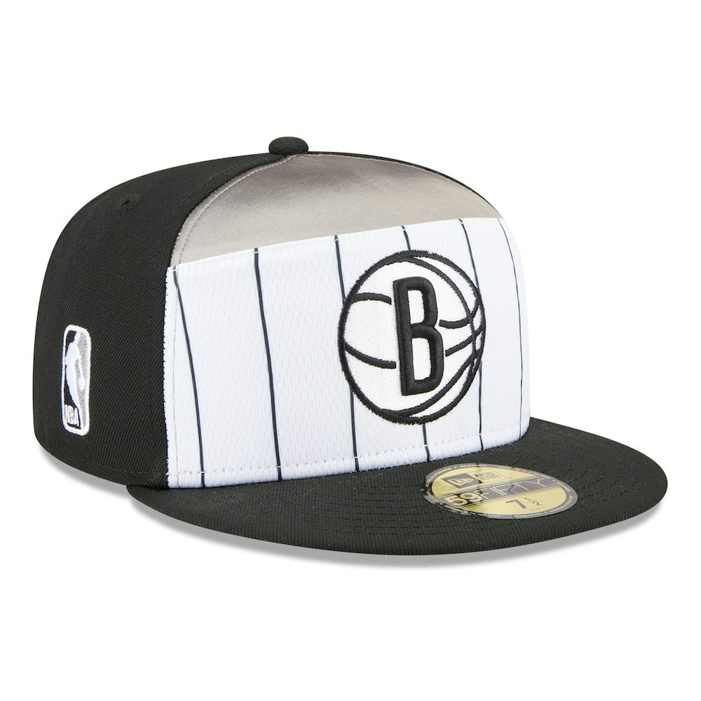 Brooklyn Nets 2025 NBA Tip Off Split Panel 59FIFTY Fitted Hat White/Black | New Era outlet