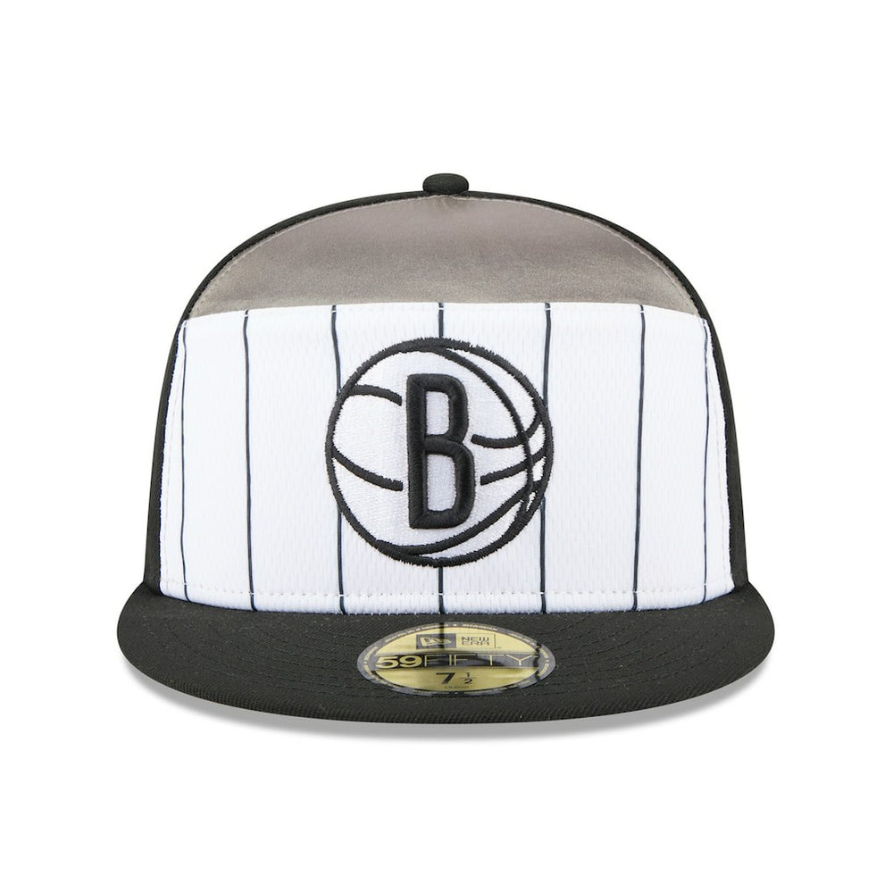 Brooklyn Nets 2025 NBA Tip Off Split Panel 59FIFTY Fitted Hat White/Black | New Era outlet