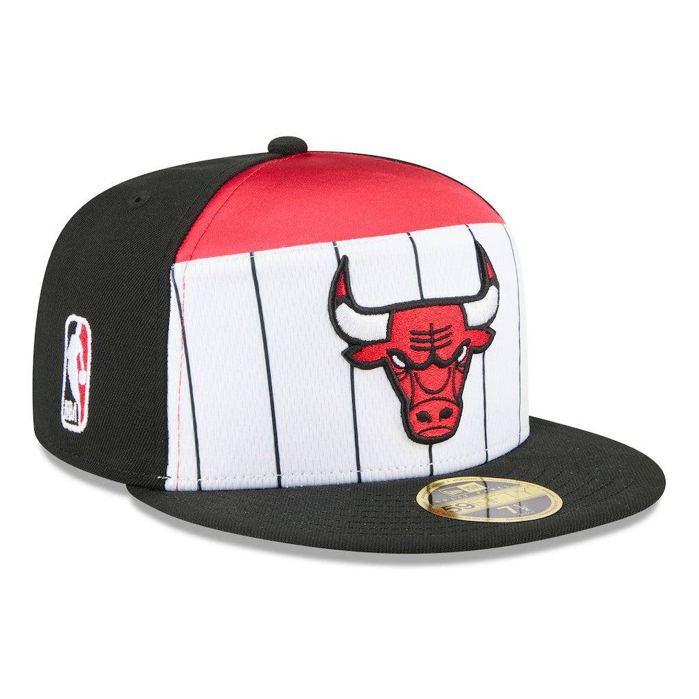 Chicago Bulls 2025 NBA Tip Off Split Panel 59FIFTY Fitted Hat White/Black | New Era