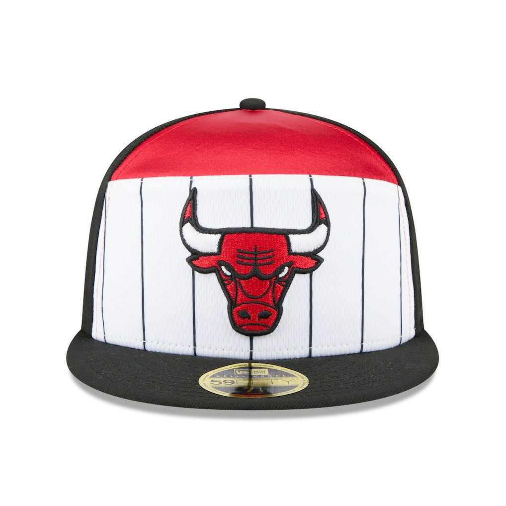 Chicago Bulls 2025 NBA Tip Off Split Panel 59FIFTY Fitted Hat White/Black | New Era