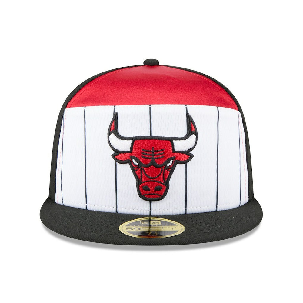 Chicago Bulls 2025 NBA Tip Off Split Panel 59FIFTY Fitted Hat White/Black | New Era