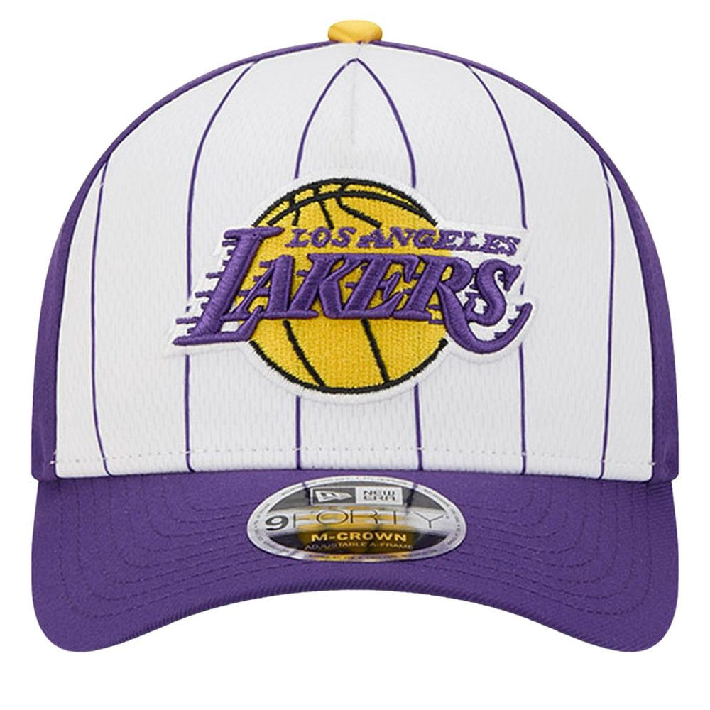 Los Angeles Lakers 2025 NBA Tip Off M-Crown A-Frame 9FORTY Adjustable Hat White/Purple | New Era discount