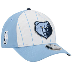 Memphis Grizzlies 2025 NBA Tip Off M-Crown A-Frame 9FORTY Adjustable Hat White/Light Blue | New Era discount