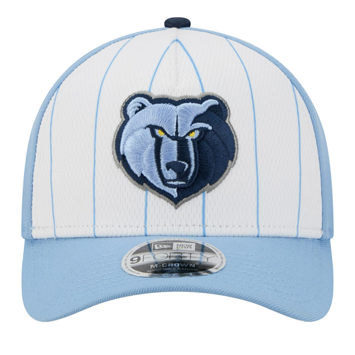 Memphis Grizzlies 2025 NBA Tip Off M-Crown A-Frame 9FORTY Adjustable Hat White/Light Blue | New Era discount