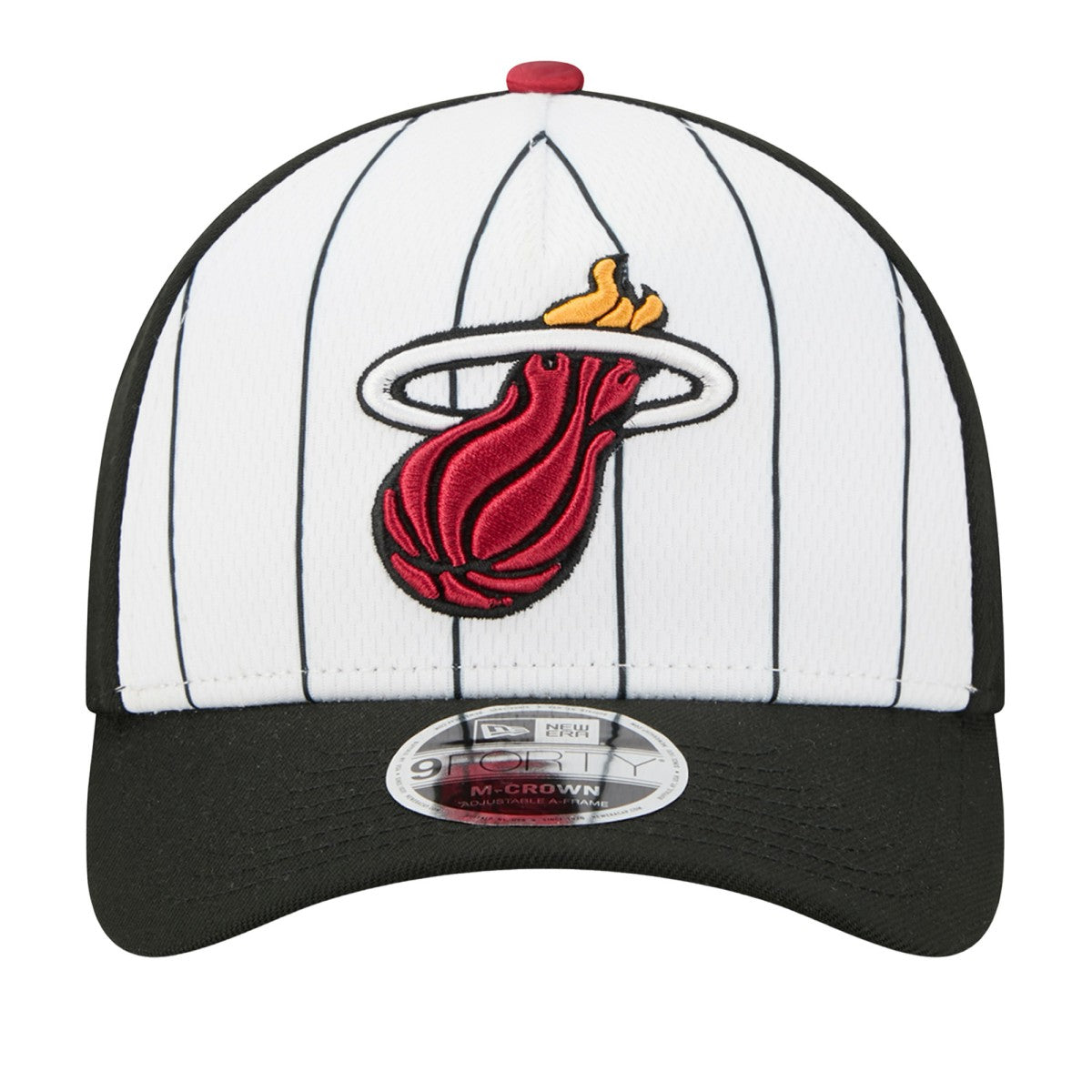 Miami Heat 2025 NBA Tip Off M-Crown A-Frame 9FORTY Adjustable Hat White/Black | New Era US