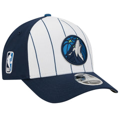Minnesota Timberwolves 2025 NBA Tip Off M-Crown A-Frame 9FORTY Adjustable Hat White/Navy | New Era