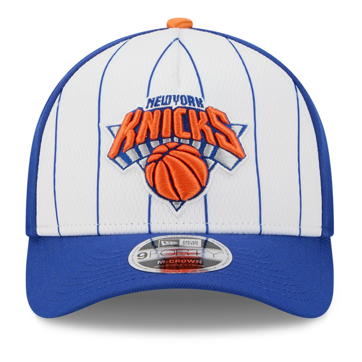 New York Knicks 2025 NBA Tip Off M-Crown A-Frame 9FORTY Adjustable Hat White/Blue | New Era online