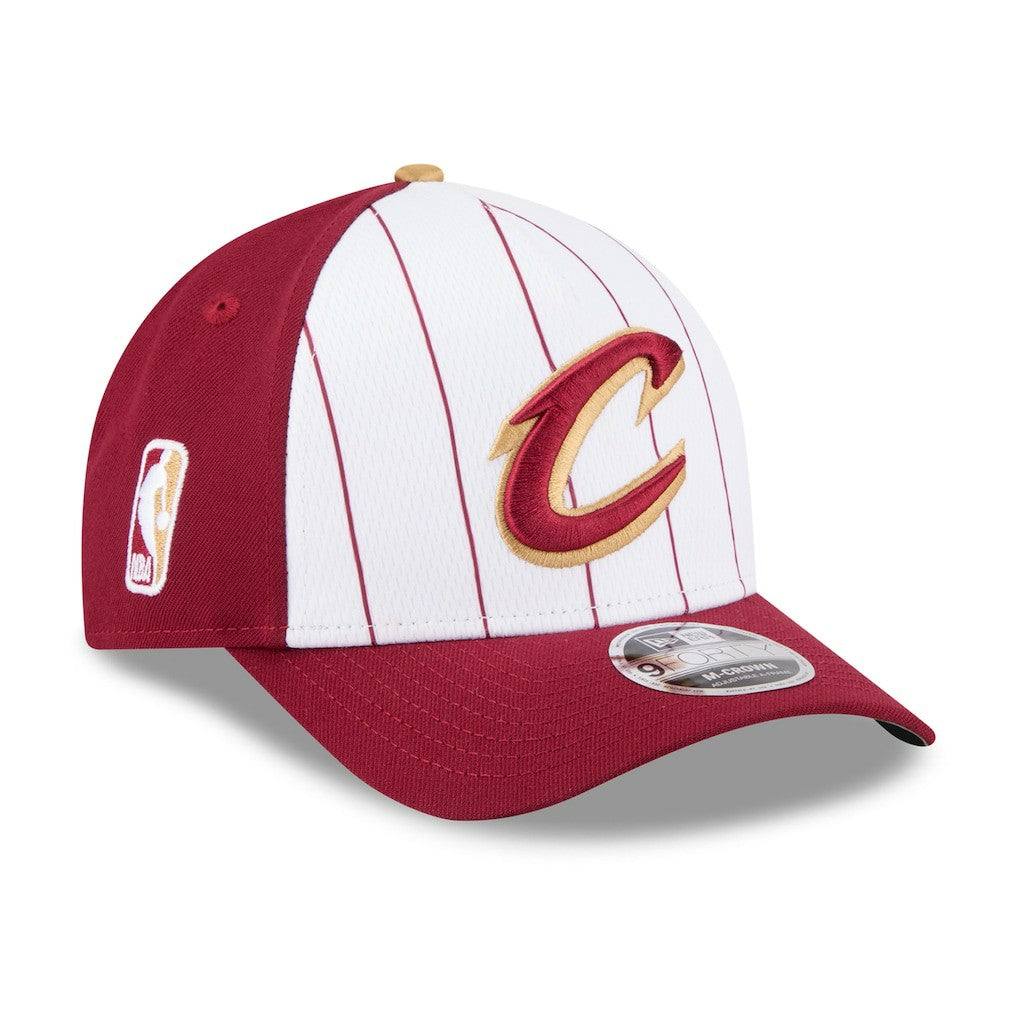Cleveland Cavaliers 2025 NBA Tip Off M-Crown A-Frame 9FORTY Adjustable Hat for sale White/Wine | New Era Near Me