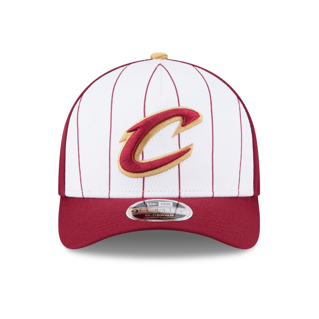Cleveland Cavaliers 2025 NBA Tip Off M-Crown A-Frame 9FORTY Adjustable Hat for sale White/Wine | New Era Near Me
