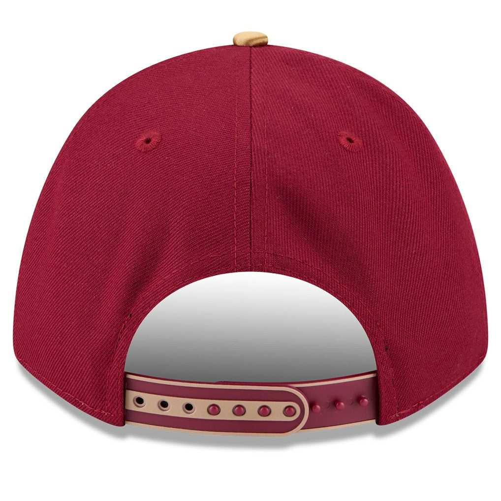 Cleveland Cavaliers 2025 NBA Tip Off M-Crown A-Frame 9FORTY Adjustable Hat for sale White/Wine | New Era Near Me