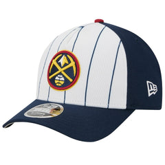 Denver Nuggets 2025 NBA Tip Off M-Crown A-Frame 9FORTY Adjustable Hat for sale White/Navy | New Era discount