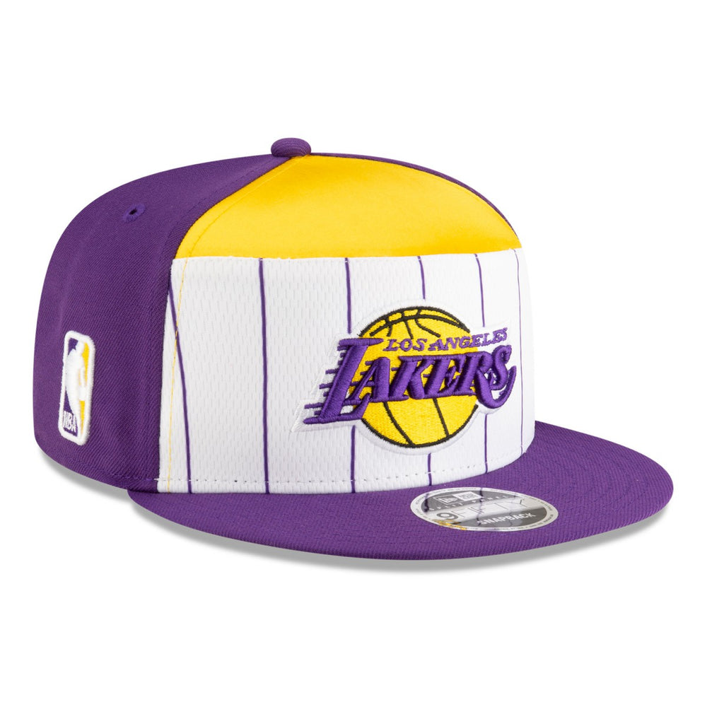 Los Angeles Lakers 2025 NBA Tip Off Split Panel 9FIFTY Snapback Hat White/Purple | New Era US