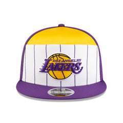 Los Angeles Lakers 2025 NBA Tip Off Split Panel 9FIFTY Snapback Hat White/Purple | New Era US