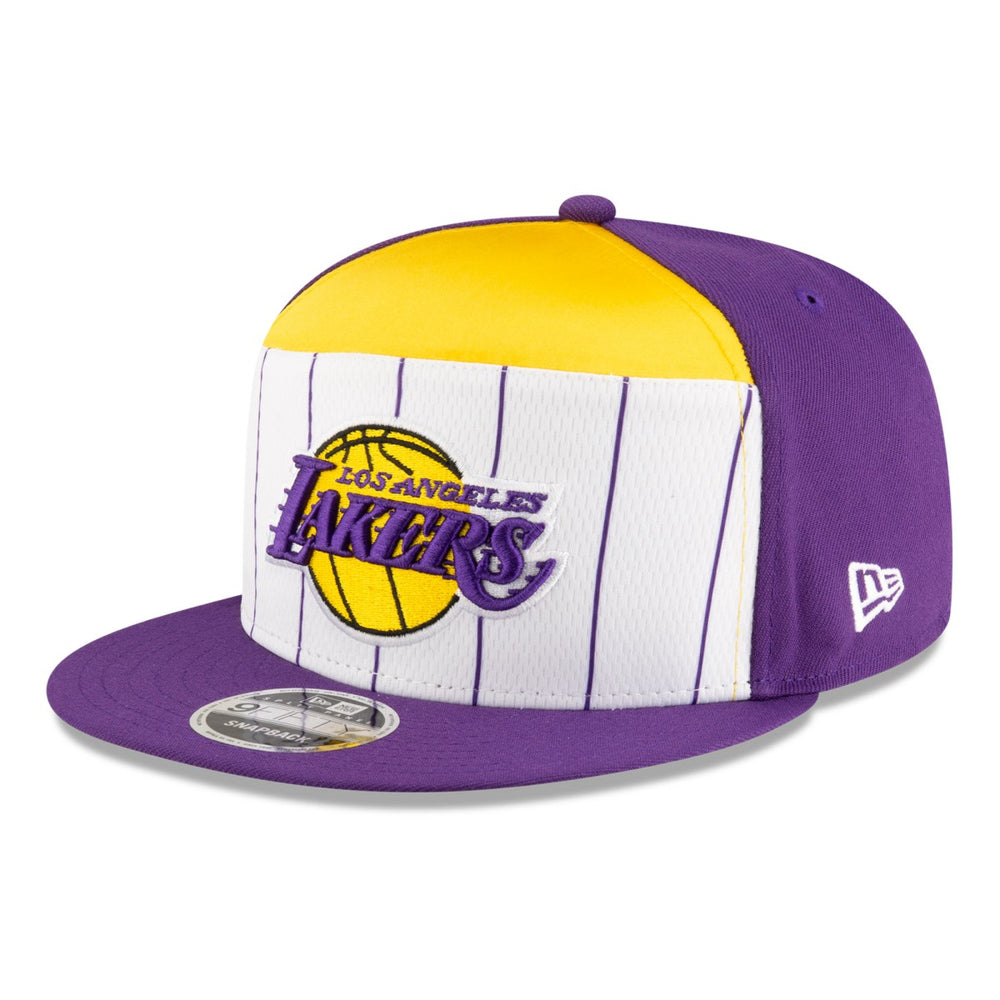 Los Angeles Lakers 2025 NBA Tip Off Split Panel 9FIFTY Snapback Hat White/Purple | New Era US