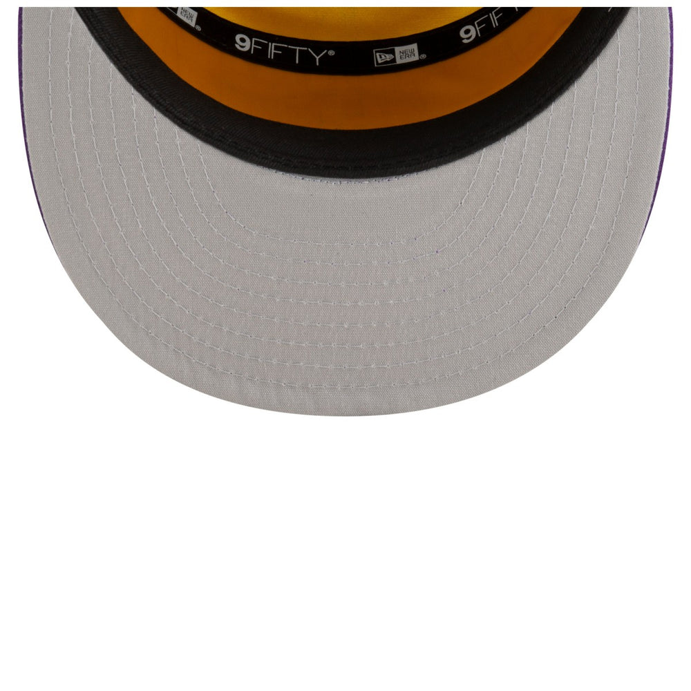 Los Angeles Lakers 2025 NBA Tip Off Split Panel 9FIFTY Snapback Hat White/Purple | New Era US