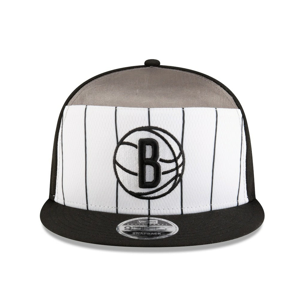 Brooklyn Nets 2025 NBA Tip Off Split Panel 9FIFTY Snapback Hat White/Black | New Era US
