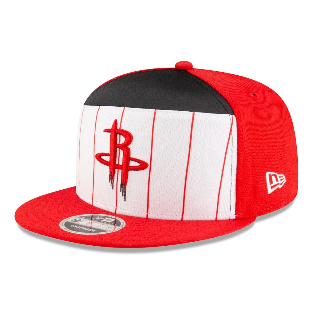 Houston Rockets 2025 NBA Tip Off Split Panel 9FIFTY Snapback Hat for sale White/Red | New Era US