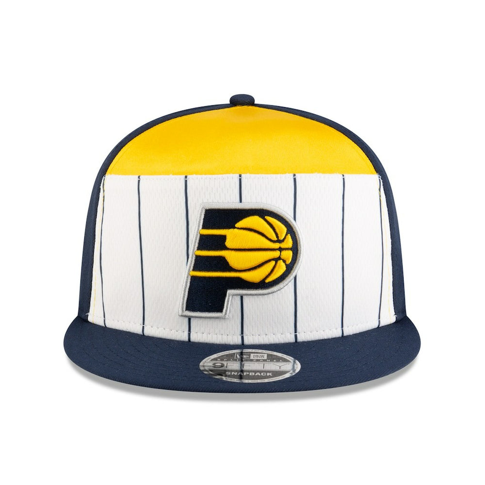 Indiana Pacers 2025 NBA Tip Off Split Panel 9FIFTY Snapback Hat White/Navy | New Era Near Me