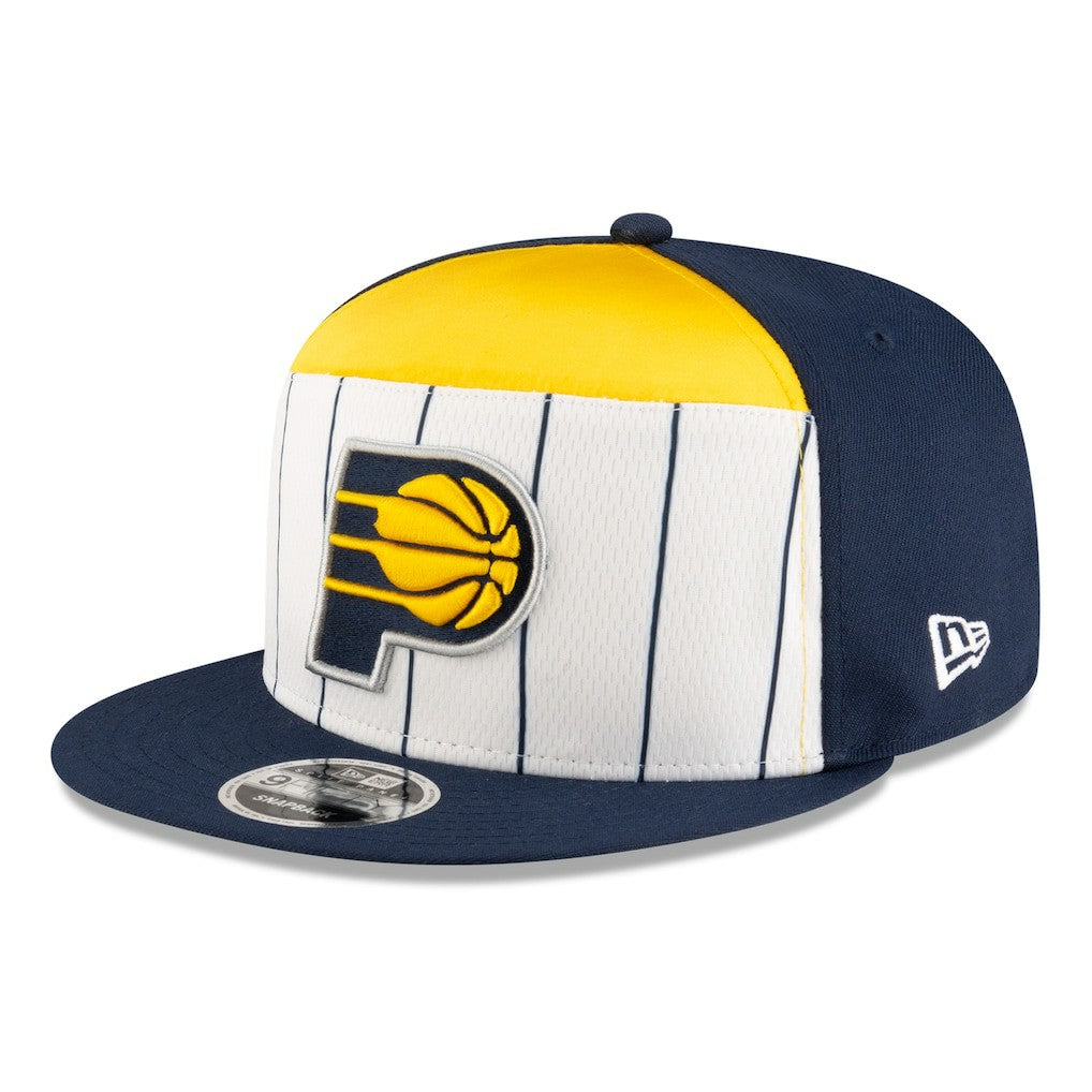 Indiana Pacers 2025 NBA Tip Off Split Panel 9FIFTY Snapback Hat White/Navy | New Era Near Me