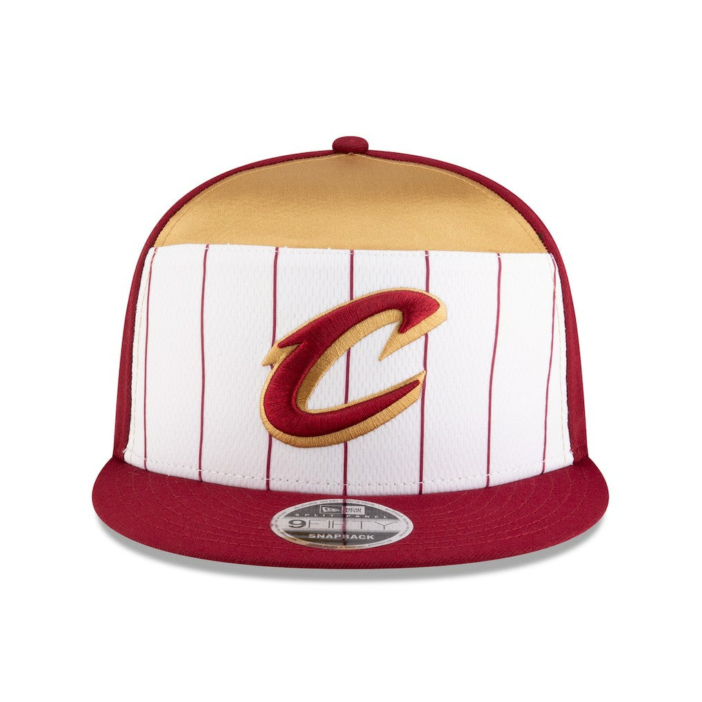 Cleveland Cavaliers 2025 NBA Tip Off Split Panel 9FIFTY Snapback Hat for sale White/Wine | New Era Near Me