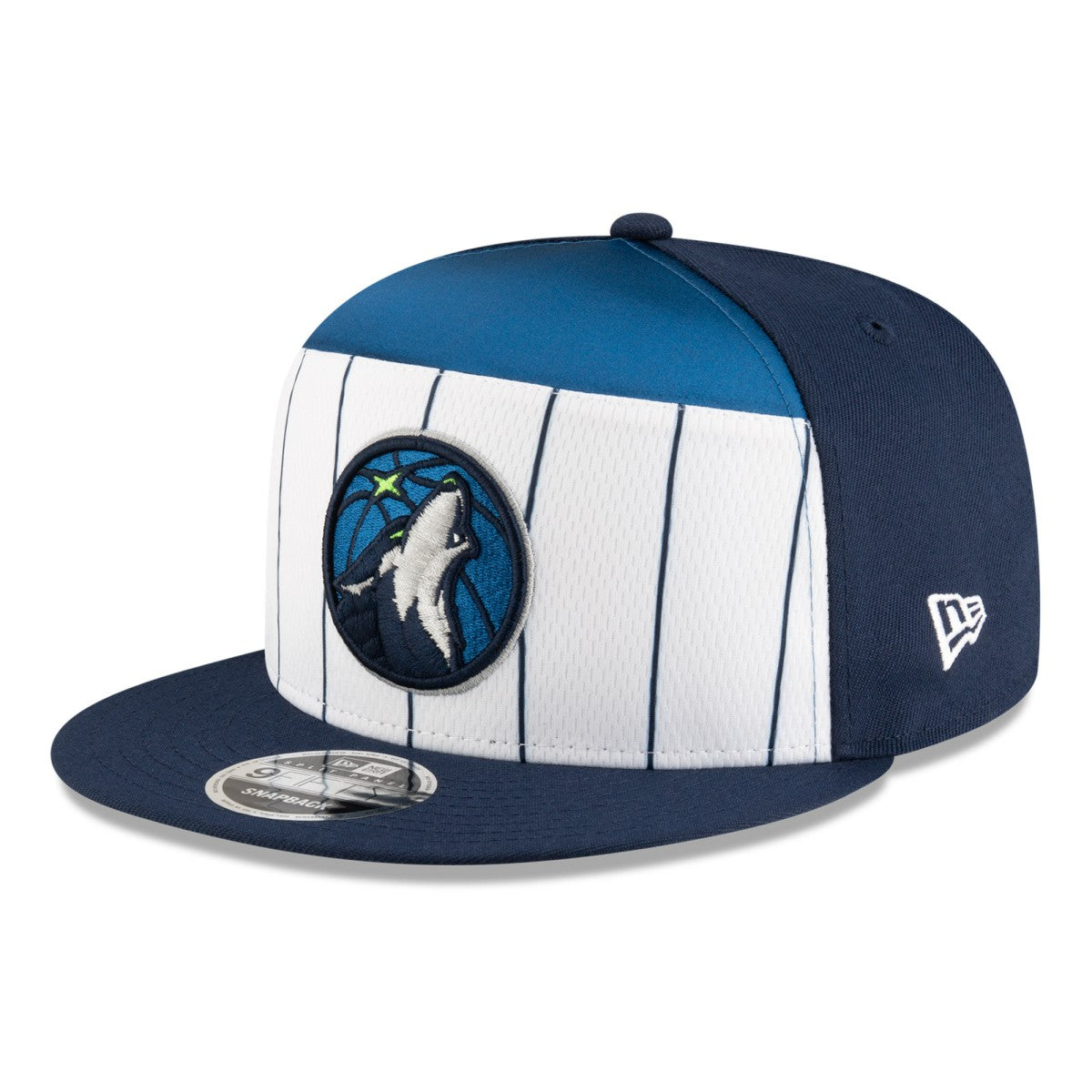 Minnesota Timberwolves 2025 NBA Tip Off Split Panel 9FIFTY Snapback Hat White/Navy | New Era for sale
