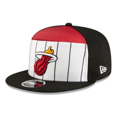 Miami Heat 2025 NBA Tip Off Split Panel 9FIFTY Snapback Hat White/Black | New Era Lifestyle