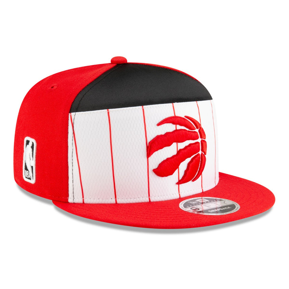 Toronto Raptors 2025 NBA Tip Off Split Panel 9FIFTY Snapback Hat White/Red | New Era for sale