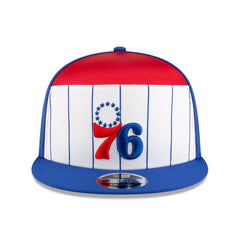 Philadelphia 76ers 2025 NBA Tip Off Split Panel 9FIFTY Snapback Hat White/Blue | New Era Lifestyle