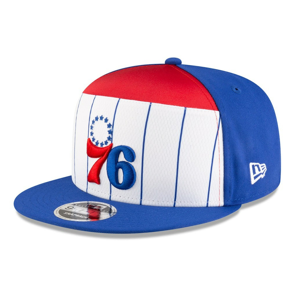 Philadelphia 76ers 2025 NBA Tip Off Split Panel 9FIFTY Snapback Hat White/Blue | New Era Lifestyle