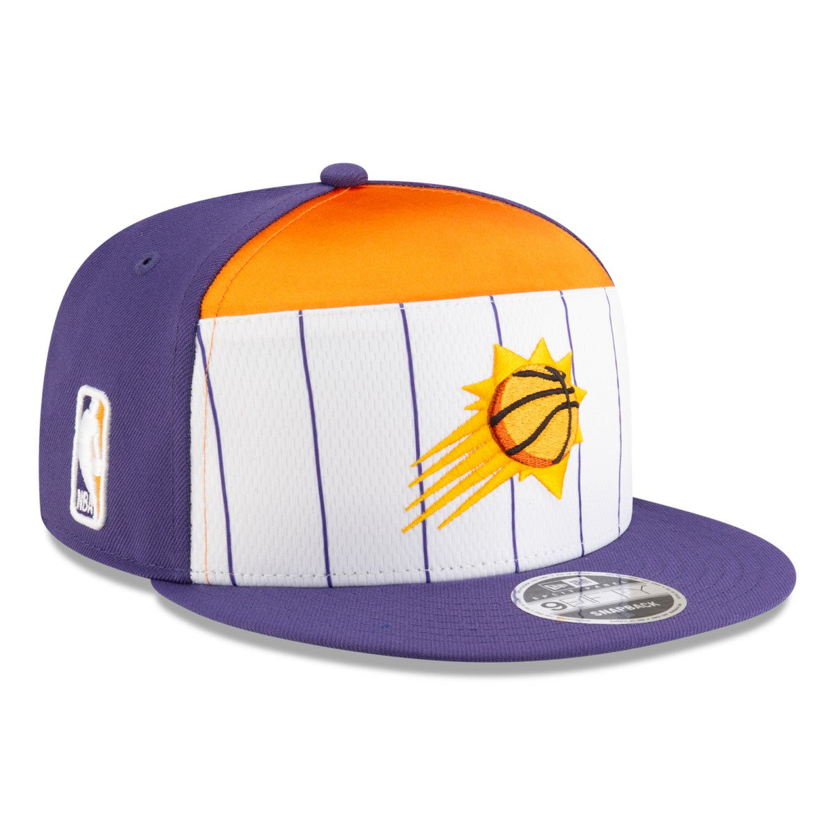 Phoenix Suns 2025 NBA Tip Off Split Panel 9FIFTY Snapback Hat White/Purple | New Era US