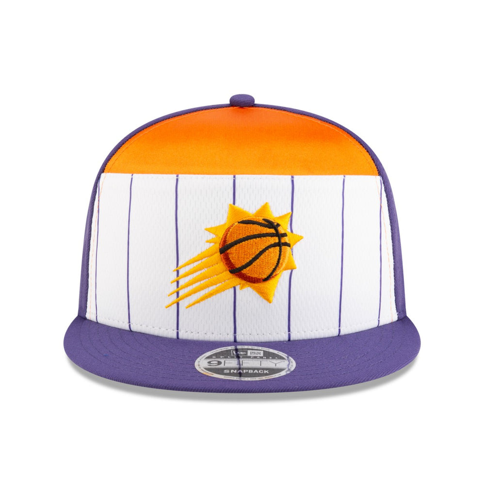 Phoenix Suns 2025 NBA Tip Off Split Panel 9FIFTY Snapback Hat White/Purple | New Era US