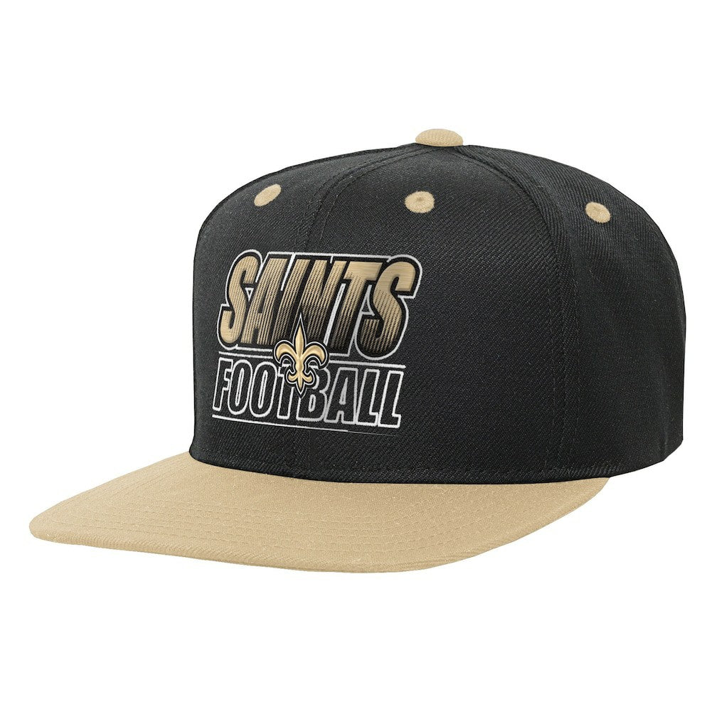 New Orleans Saints Outerstuff Youth Team Gradient Deadstock Snapback Hat Black