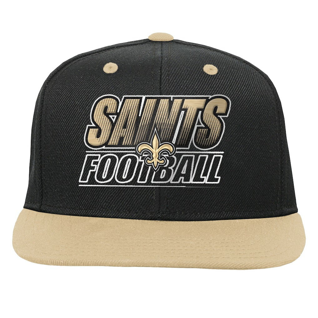 New Orleans Saints Outerstuff Youth Team Gradient Deadstock Snapback Hat Black