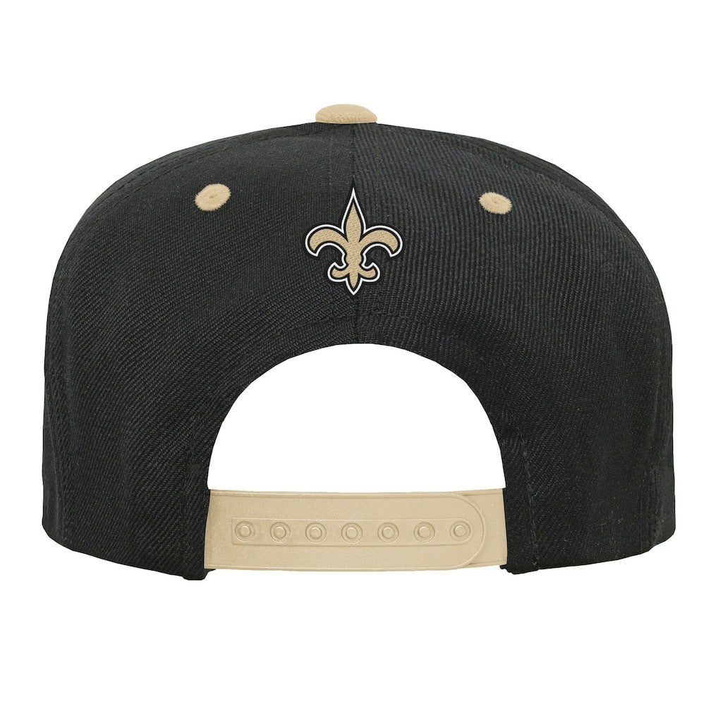 New Orleans Saints Outerstuff Youth Team Gradient Deadstock Snapback Hat Black
