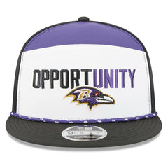 Baltimore Ravens New Era 2025 Inspire Change Split Panel 9FIFTY Snapback Hat White/Black