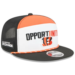 Cincinnati Bengals New Era 2025 Inspire Change Split Panel 9FIFTY Snapback Hat White/Black