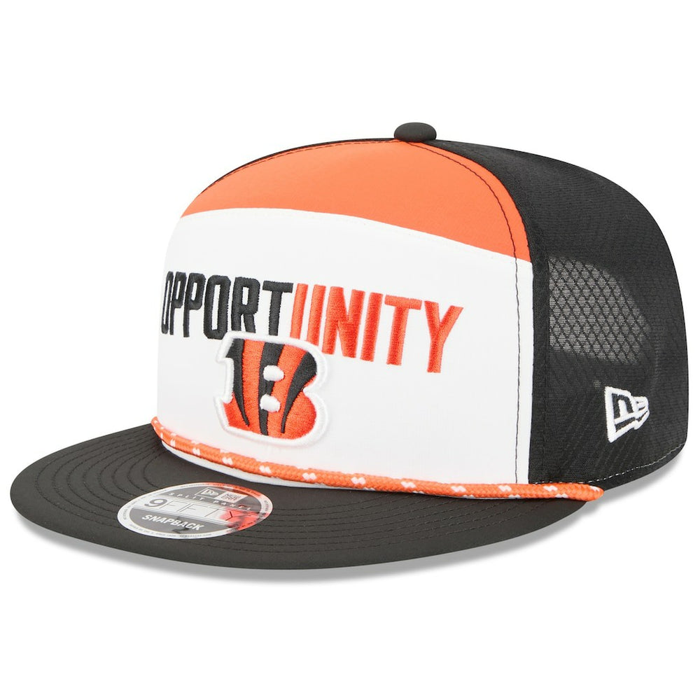 Cincinnati Bengals New Era 2025 Inspire Change Split Panel 9FIFTY Snapback Hat White/Black
