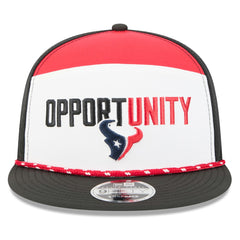 Houston Texans New Era 2025 Inspire Change Split Panel 9FIFTY Snapback Hat White/Black