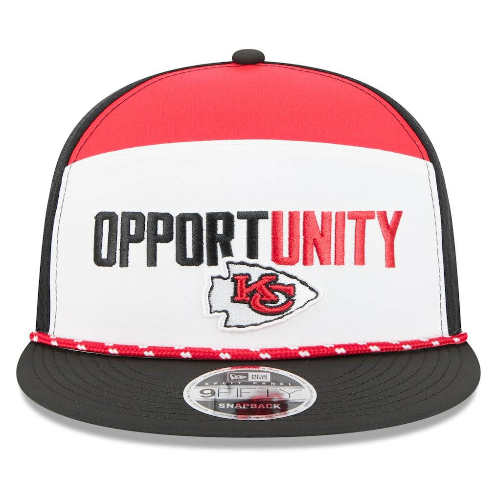 Kansas City Chiefs New Era 2025 Inspire Change Split Panel 9FIFTY Snapback Hat White/Black