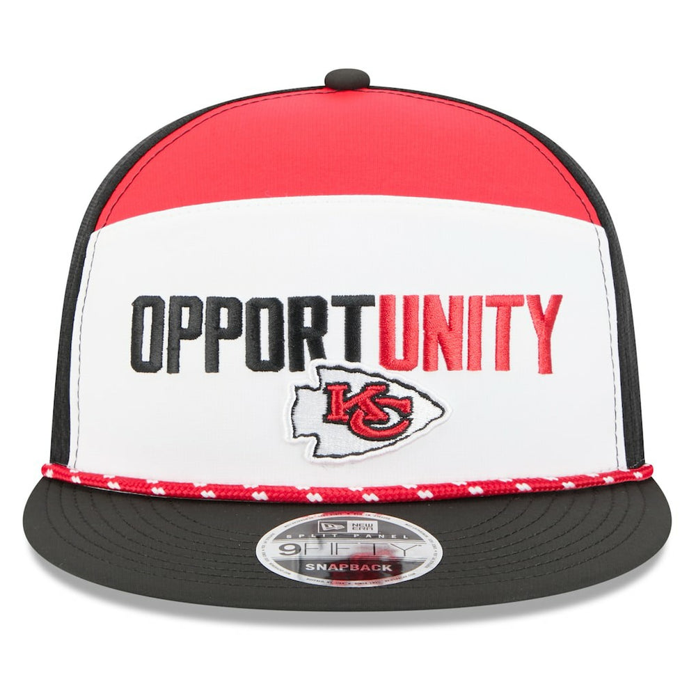 Kansas City Chiefs New Era 2025 Inspire Change Split Panel 9FIFTY Snapback Hat White/Black