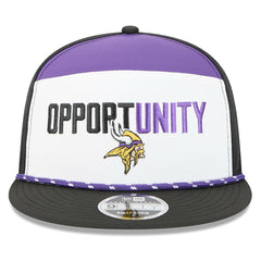 Minnesota Vikings New Era 2025 Inspire Change Split Panel 9FIFTY Snapback Hat White/Black