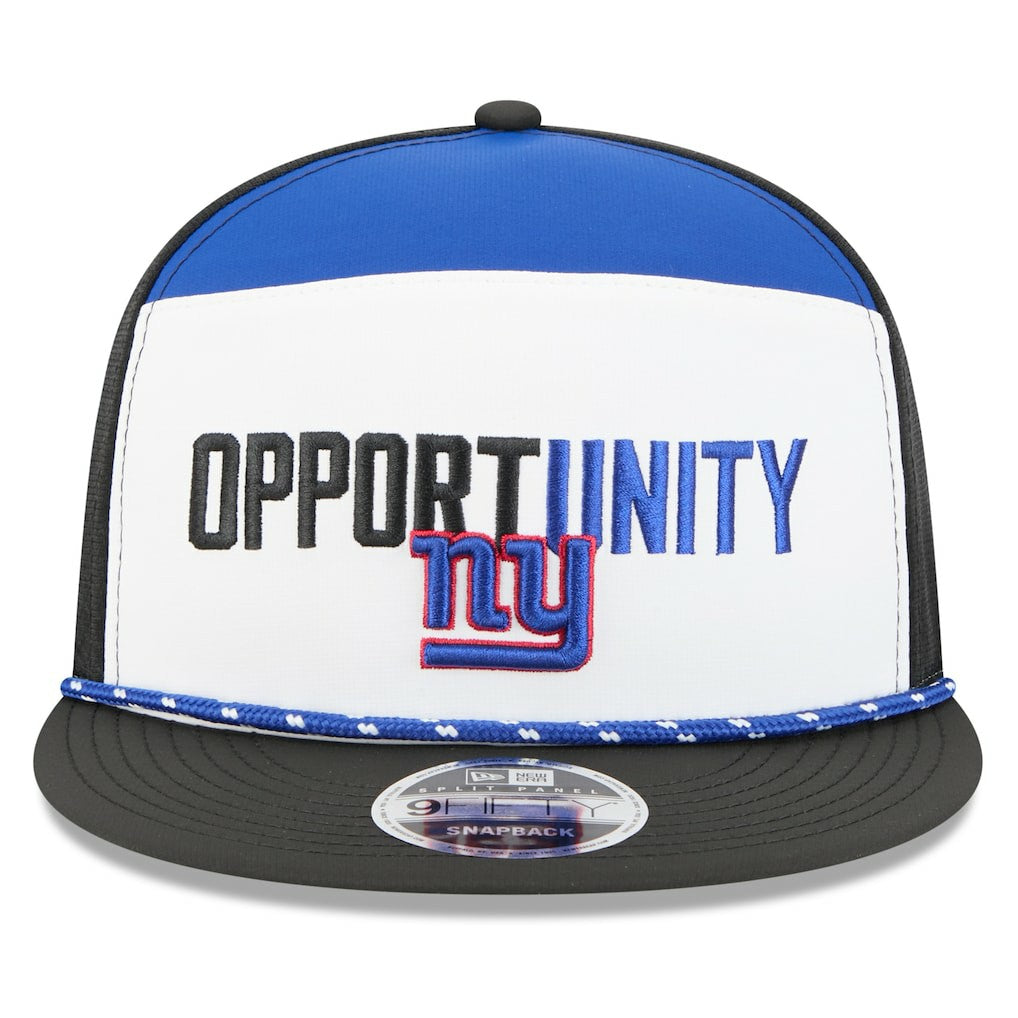 New York Giants New Era 2025 Inspire Change Split Panel 9FIFTY Snapback Hat White/Black