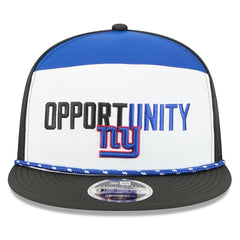 New York Giants New Era 2025 Inspire Change Split Panel 9FIFTY Snapback Hat White/Black