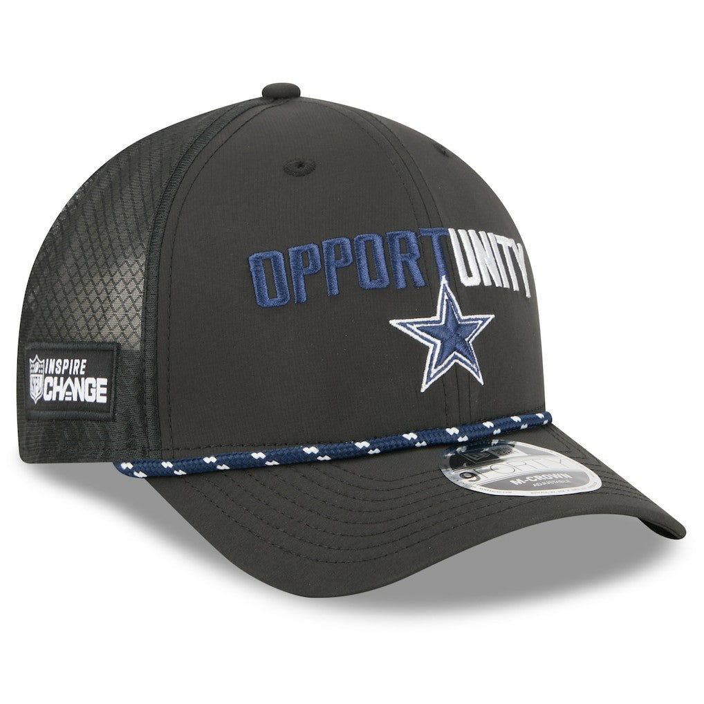 Dallas Cowboys New Era 2025 Inspire Change 9FORTY M-Crown Adjustable Hat Black