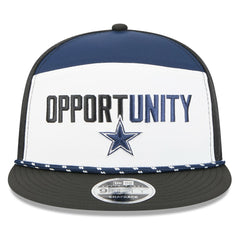 Dallas Cowboys New Era 2025 Inspire Change Split Panel 9FIFTY Snapback Hat White/Black