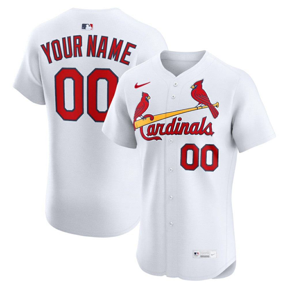 St. Louis Cardinals Nike Home Elite Custom Jersey - White - Nike on Sale
