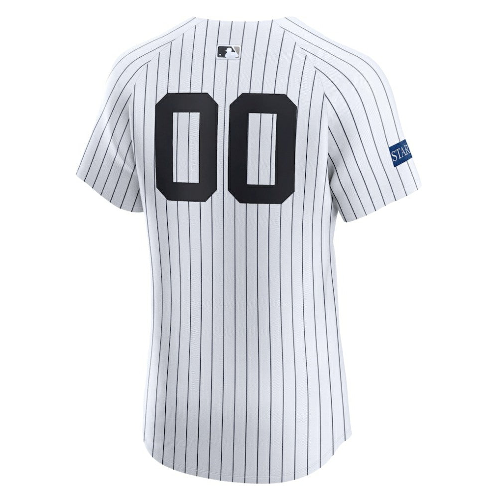 New York Yankees Nike Home Elite Sponsor Patch Custom Jersey - White - Nike Discount