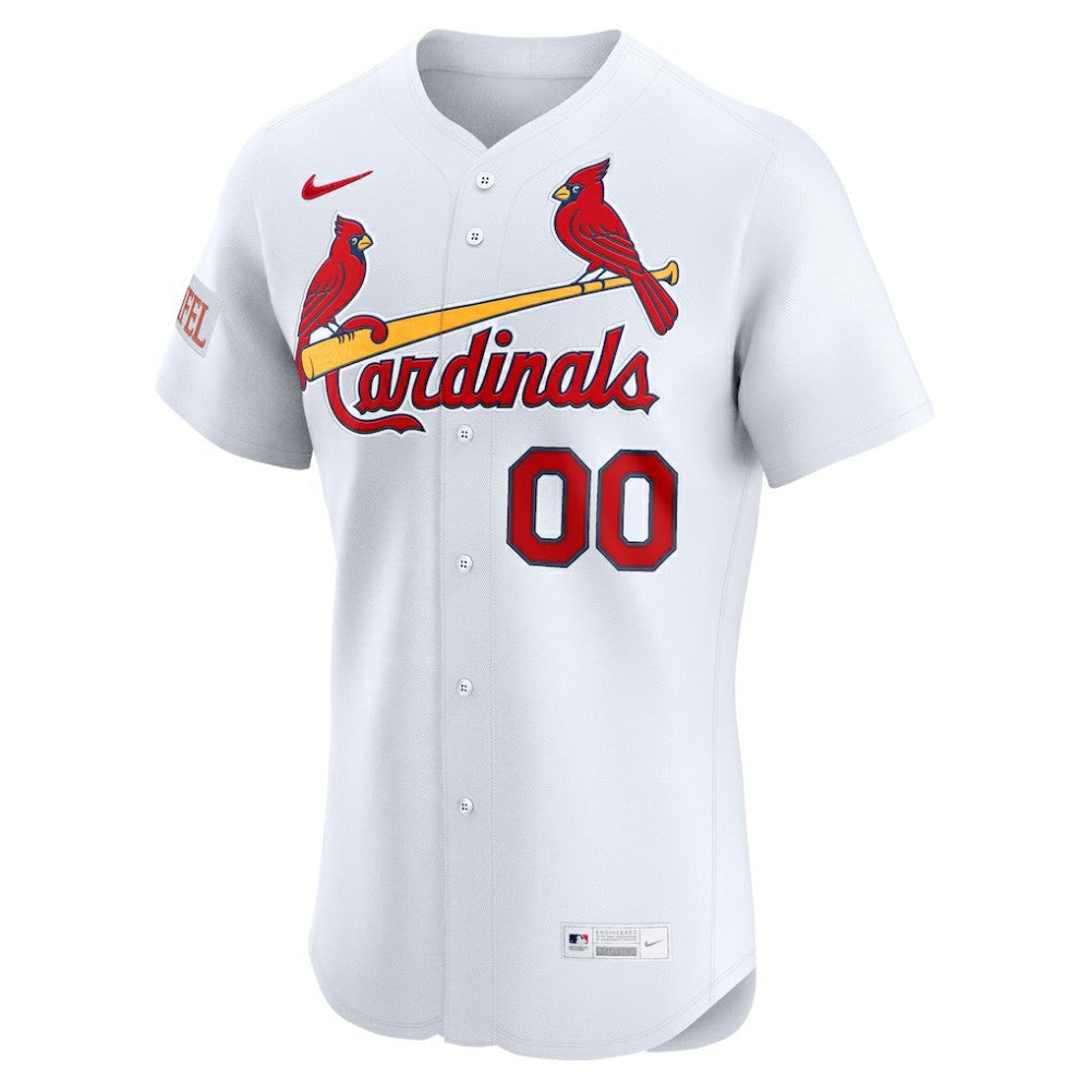 St. Louis Cardinals Nike Home Elite Sponsor Patch Custom Jersey - White - Nike Lifestyle